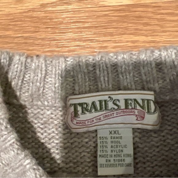 Vintage Trail’s End Men’s Wool Sweater Crew Neck Size XXL - Picture 6 of 11